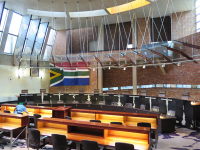 Constitutional Court interior, Johannesburg, South Africa 2013